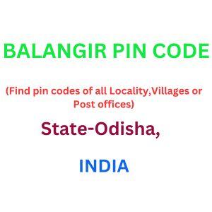 Balangir pin code