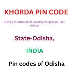Khorda pin code