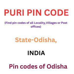 Puri pin code